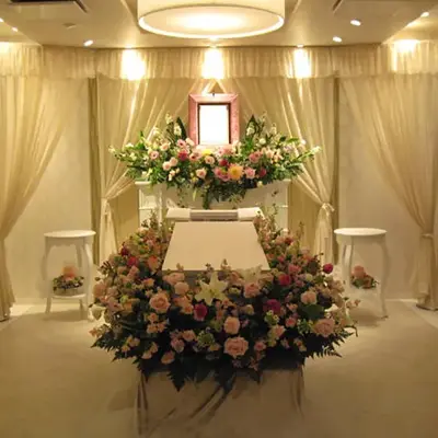 愛花想で葬儀を行なった写真