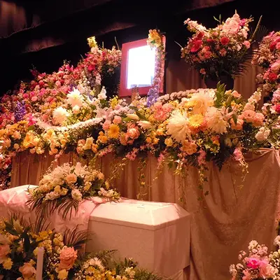 愛花想で葬儀を行なった写真