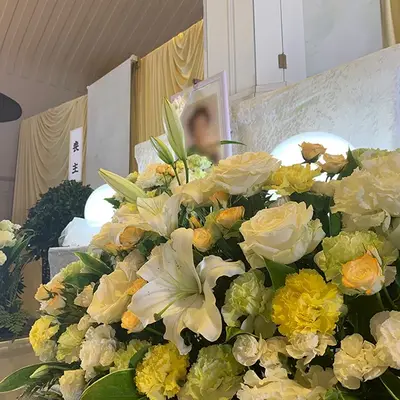 華セレモニーで葬儀を行なった写真