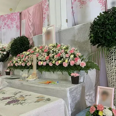 華セレモニーで葬儀を行なった写真