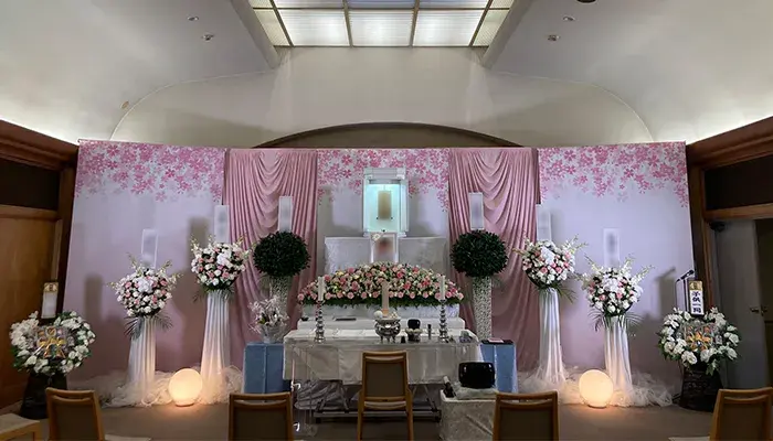 華セレモニーで葬儀を行なった写真