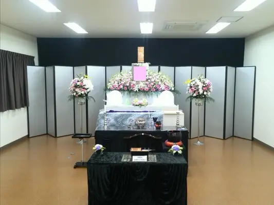 旭斎場で葬儀を行なった写真