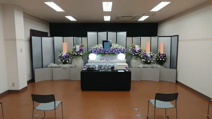 旭斎場で葬儀を行なった写真