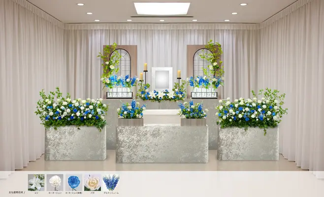 家族葬ホール馬絹会館で葬儀を行なった写真