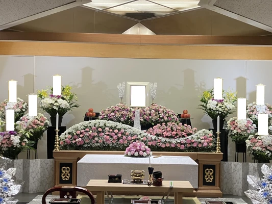 大和式礼で葬儀を行なった写真