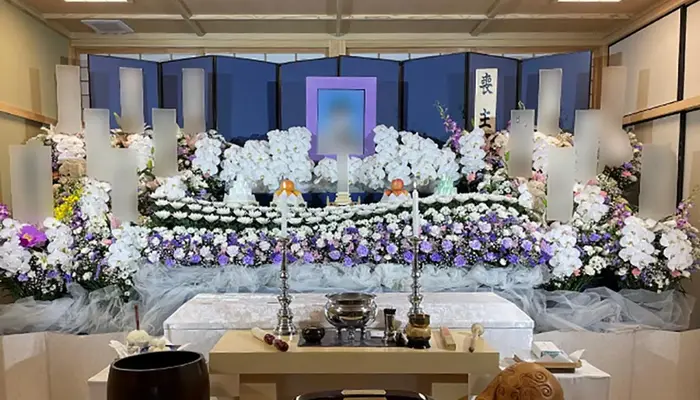 池田造花店で葬儀を行なった写真