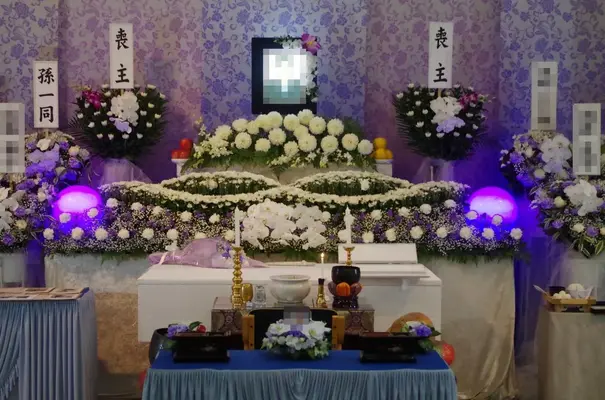 支援葬祭で葬儀を行なった写真