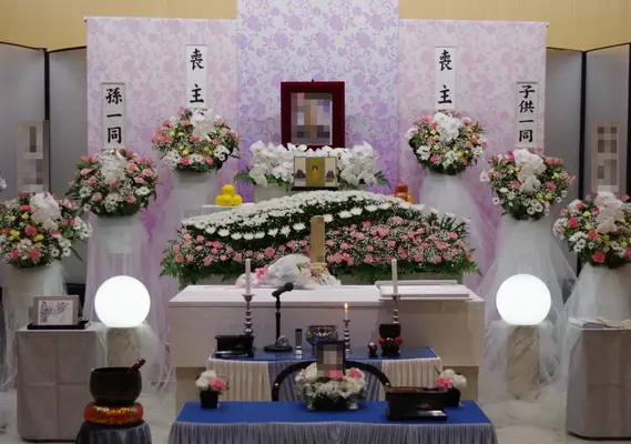 支援葬祭で葬儀を行なった写真