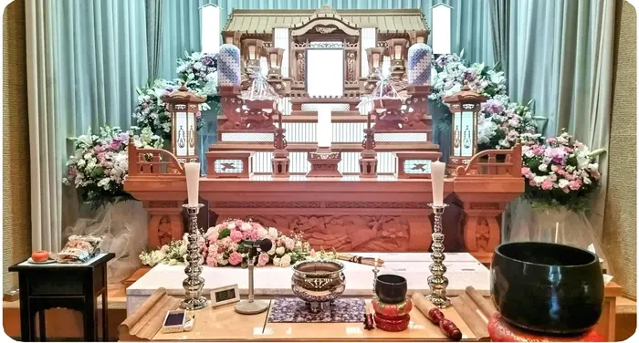 川越市斎場で葬儀を行なった写真