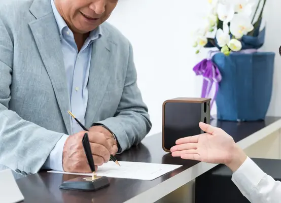 泉翔（メモリアルホール脇の浜）で葬儀を行なった写真