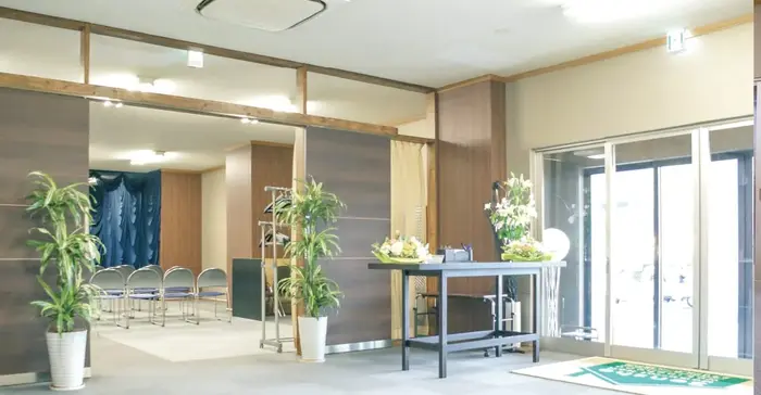 泉翔（メモリアルホール脇の浜）で葬儀を行なった写真