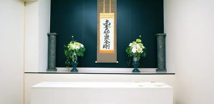 泉翔（メモリアルホール脇の浜）で葬儀を行なった写真