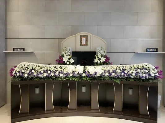 小さなお葬式 氷上ホールで葬儀を行なった写真