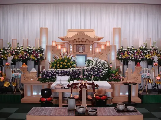 小さなお葬式 石生ホールで葬儀を行なった写真