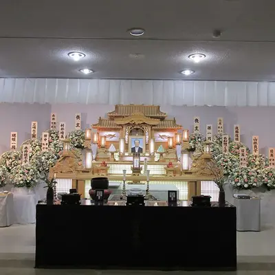 ひかり会館で葬儀を行なった写真