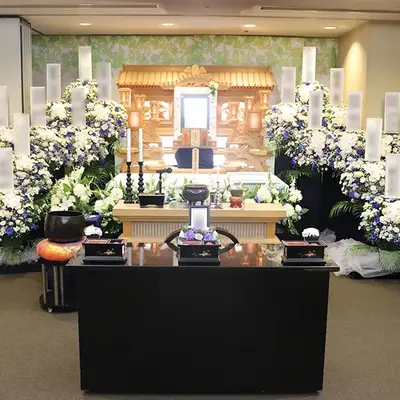 埼葛斎場で葬儀を行なった写真