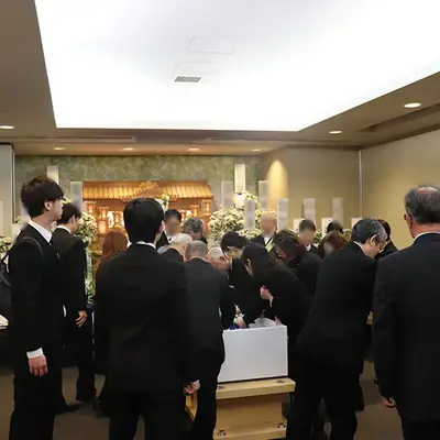 埼葛斎場で葬儀を行なった写真