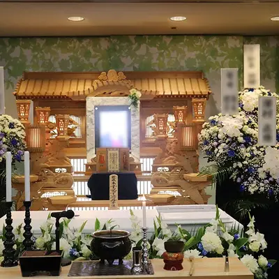 埼葛斎場で葬儀を行なった写真