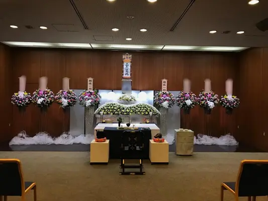 大阪市立北斎場で葬儀を行なった写真