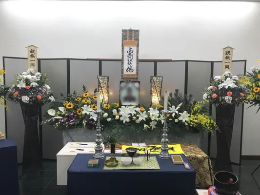 大阪市立小林斎場で葬儀を行なった写真