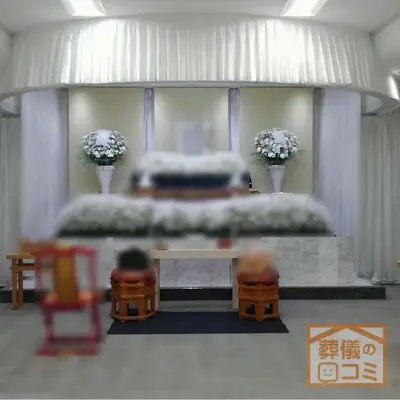 港区民斎場やすらぎ会館で葬儀を行なった写真