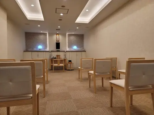 西口共栄社(くすの木会館)で葬儀を行なった写真