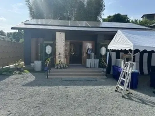 信法寺で葬儀を行なった写真