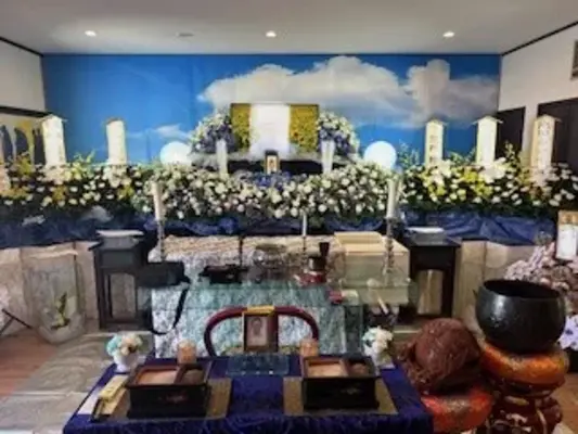 信法寺で葬儀を行なった写真