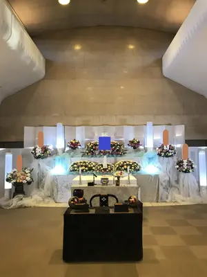 アイセ・メモリアル（ホール縁）で葬儀を行なった写真