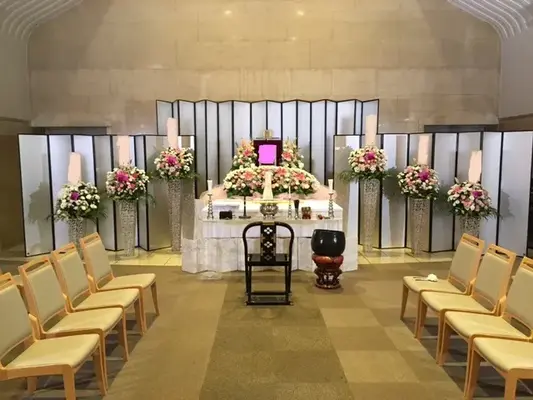 相模原市営斎場で葬儀を行なった写真