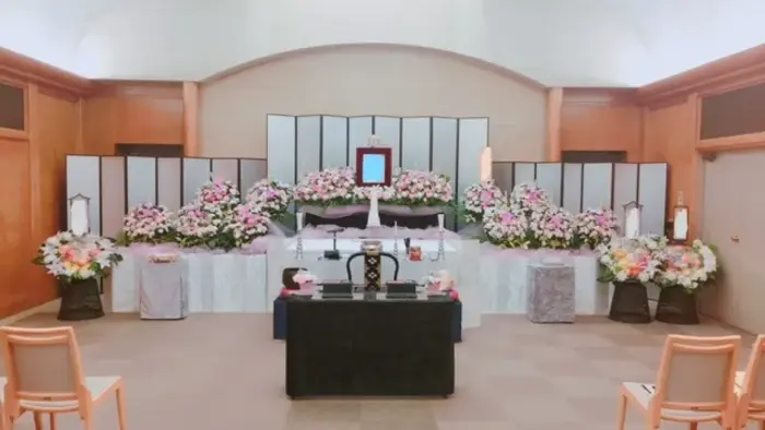 相模原市営斎場で葬儀を行なった写真