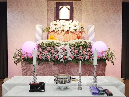 やすらぎホールで葬儀を行なった写真