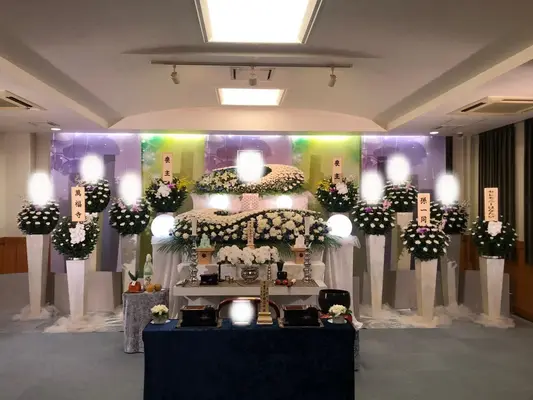 萬福寺会館で葬儀を行なった写真