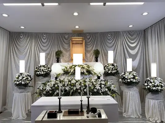 谷塚斎場で葬儀を行なった写真