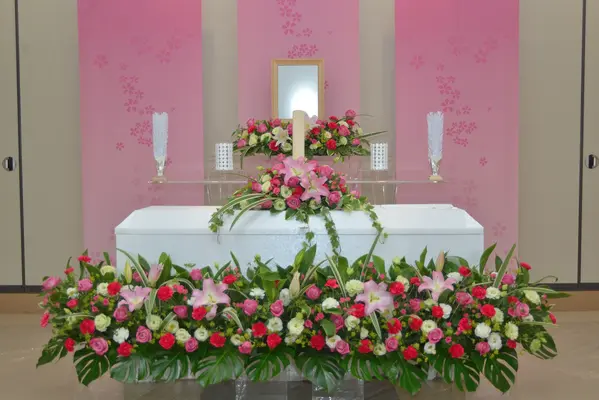 さざなみ堂で葬儀を行なった写真