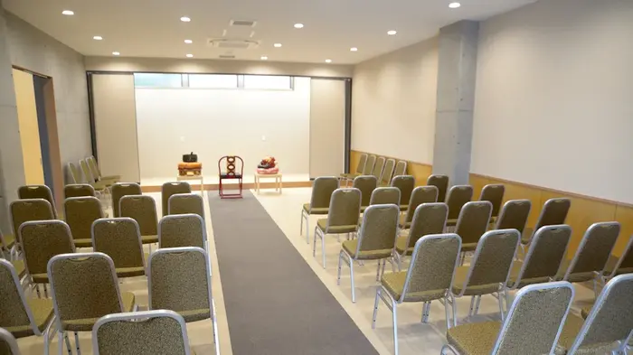 さざなみ堂で葬儀を行なった写真