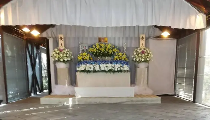 長専寺門信徒会館で葬儀を行なった写真