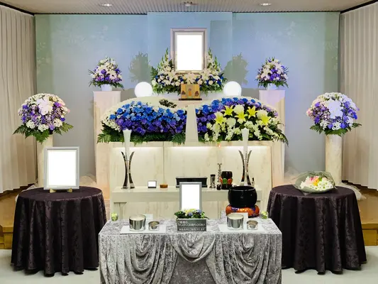 舟渡斎場で葬儀を行なった写真