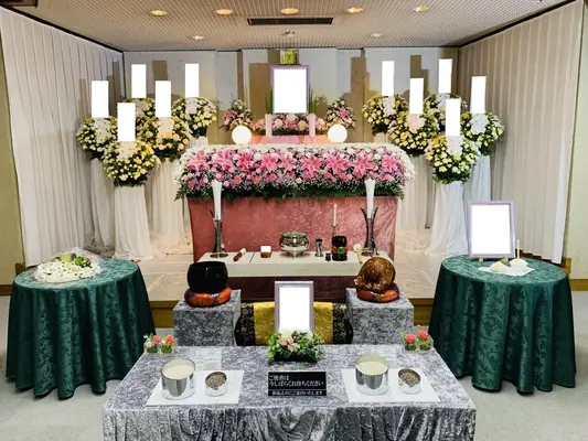 舟渡斎場で葬儀を行なった写真