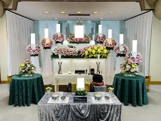 舟渡斎場で葬儀を行なった写真