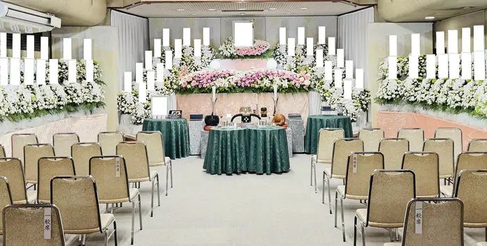 舟渡斎場で葬儀を行なった写真