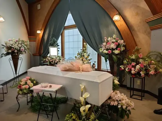 無門庭園で葬儀を行なった写真