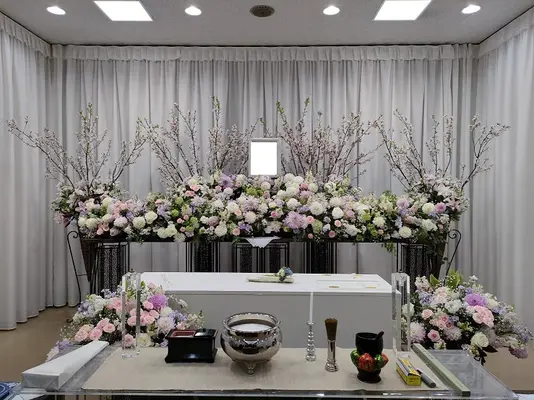 フラワリングセレモニー　渋谷営業所で葬儀を行なった写真