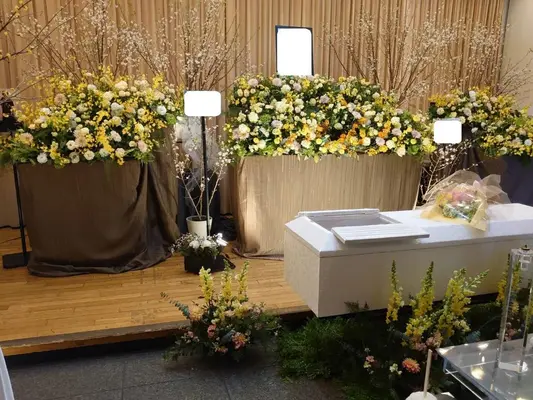 フラワリングセレモニー　渋谷営業所で葬儀を行なった写真