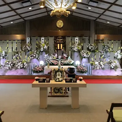 蓮浄社　原山営業所で葬儀を行なった写真