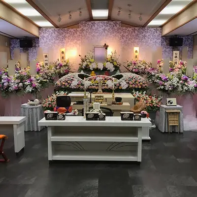 蓮浄社　原山営業所で葬儀を行なった写真