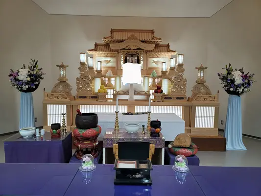 小さなお別れ会で葬儀を行なった写真