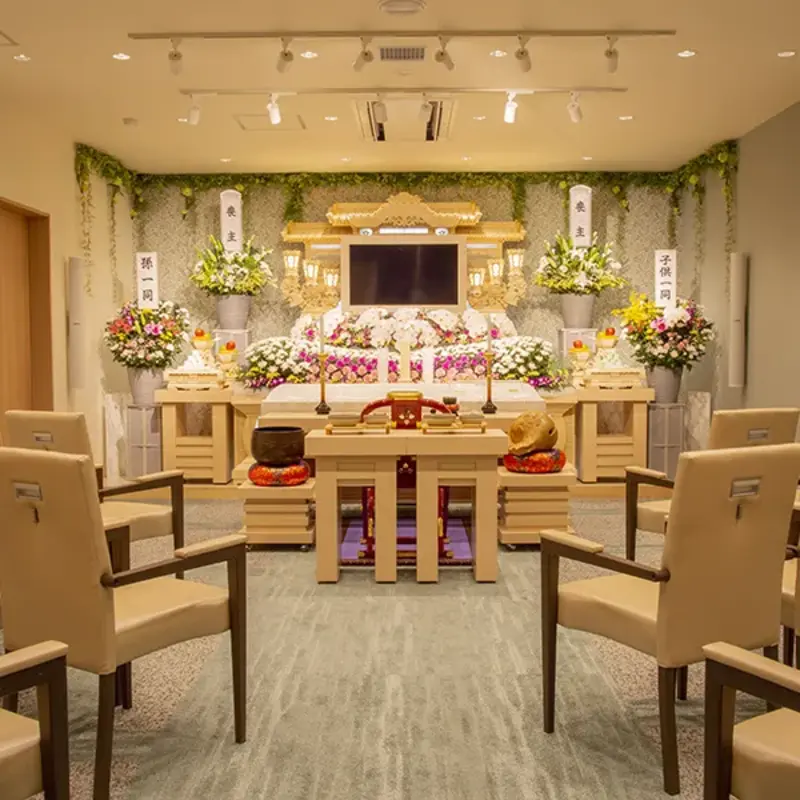 静かにお別れができる『1日1組貸切型』