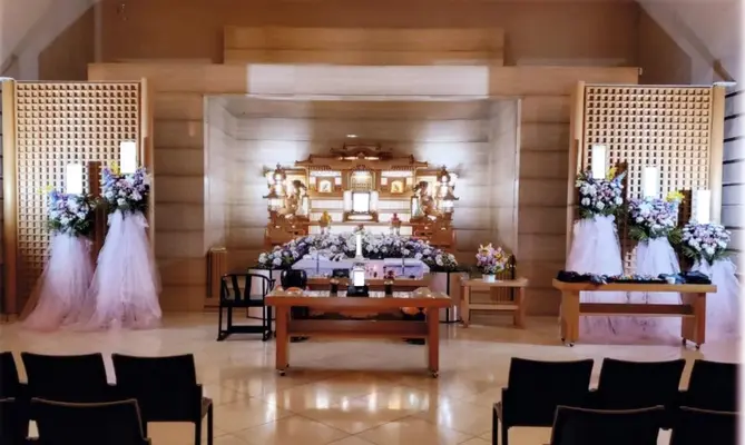 上尾伊奈斎場つつじ苑で葬儀を行なった写真