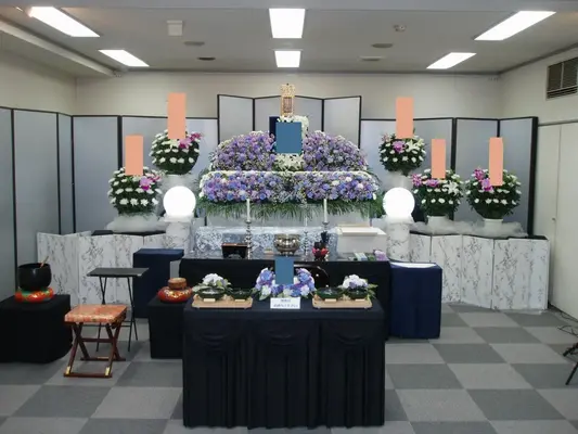 常念寺栗平会館で葬儀を行なった写真